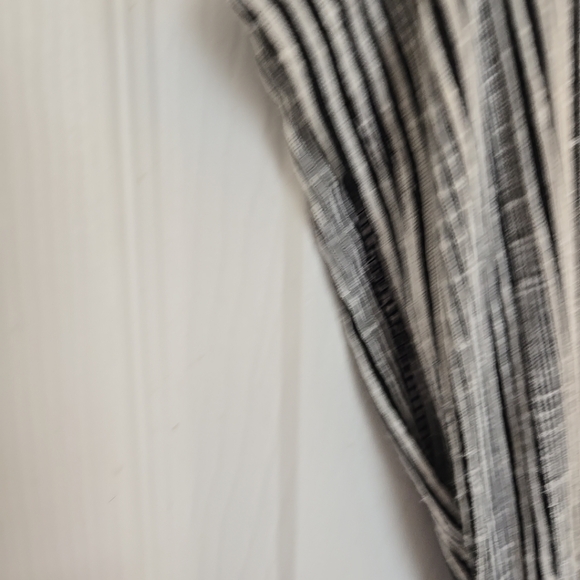 Caution To The Wind Striped Black and White Jumpsuit Medium Belted - Picture 6 of 11